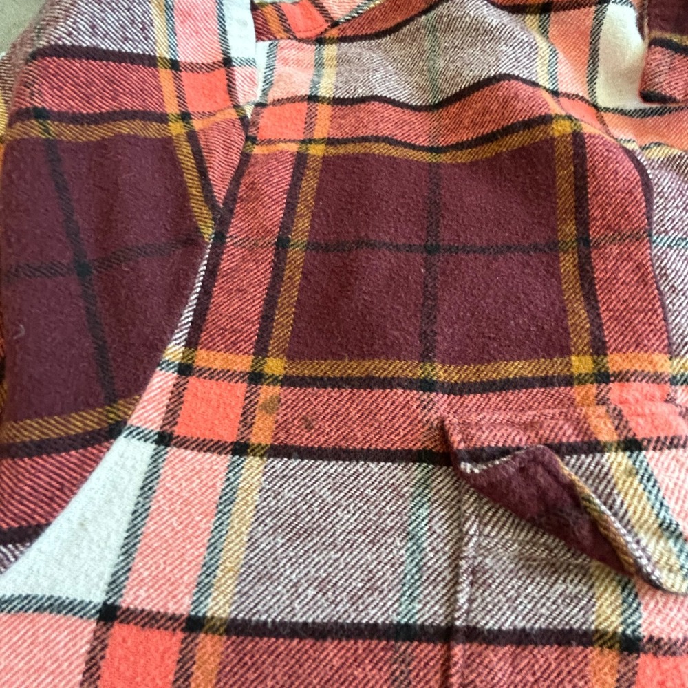 Old Navy Women Boyfriend Shirt XXL Flannel Button‎ Up Grunge Plaid Y2K 17668x - Picture 3 of 10